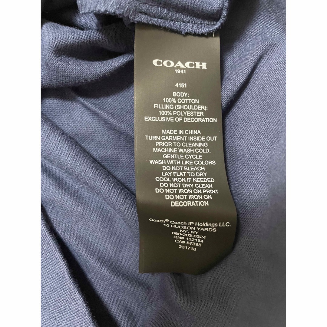 COACH X CHAMPION スパンコール ロゴ 半袖Ｔシャツ NAVY