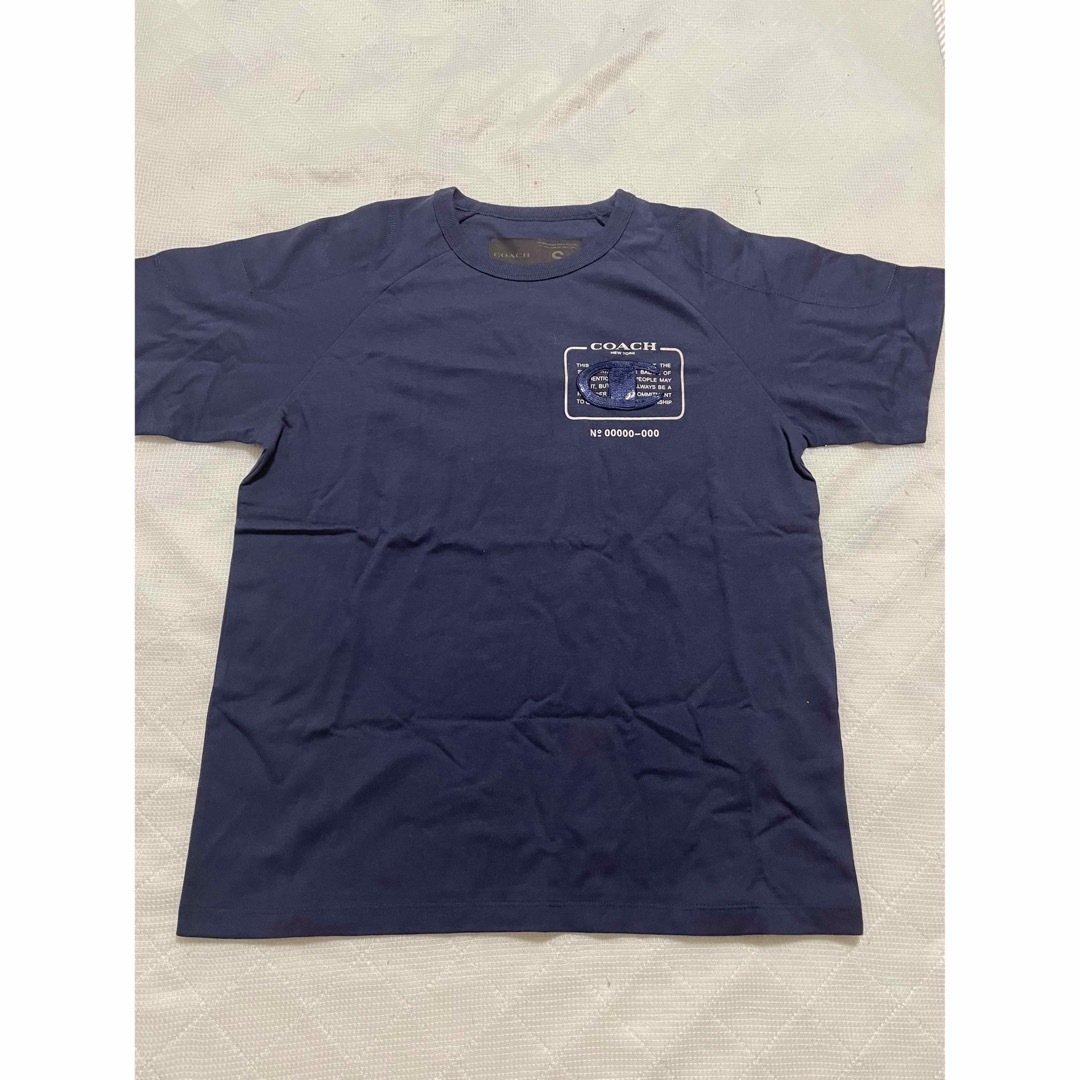 COACH X CHAMPION スパンコール ロゴ 半袖Ｔシャツ NAVY