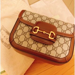 グッチ(Gucci)の【極美品】グッチ ホースビット 1955  ミニバッグ(刻印あり)(ショルダーバッグ)