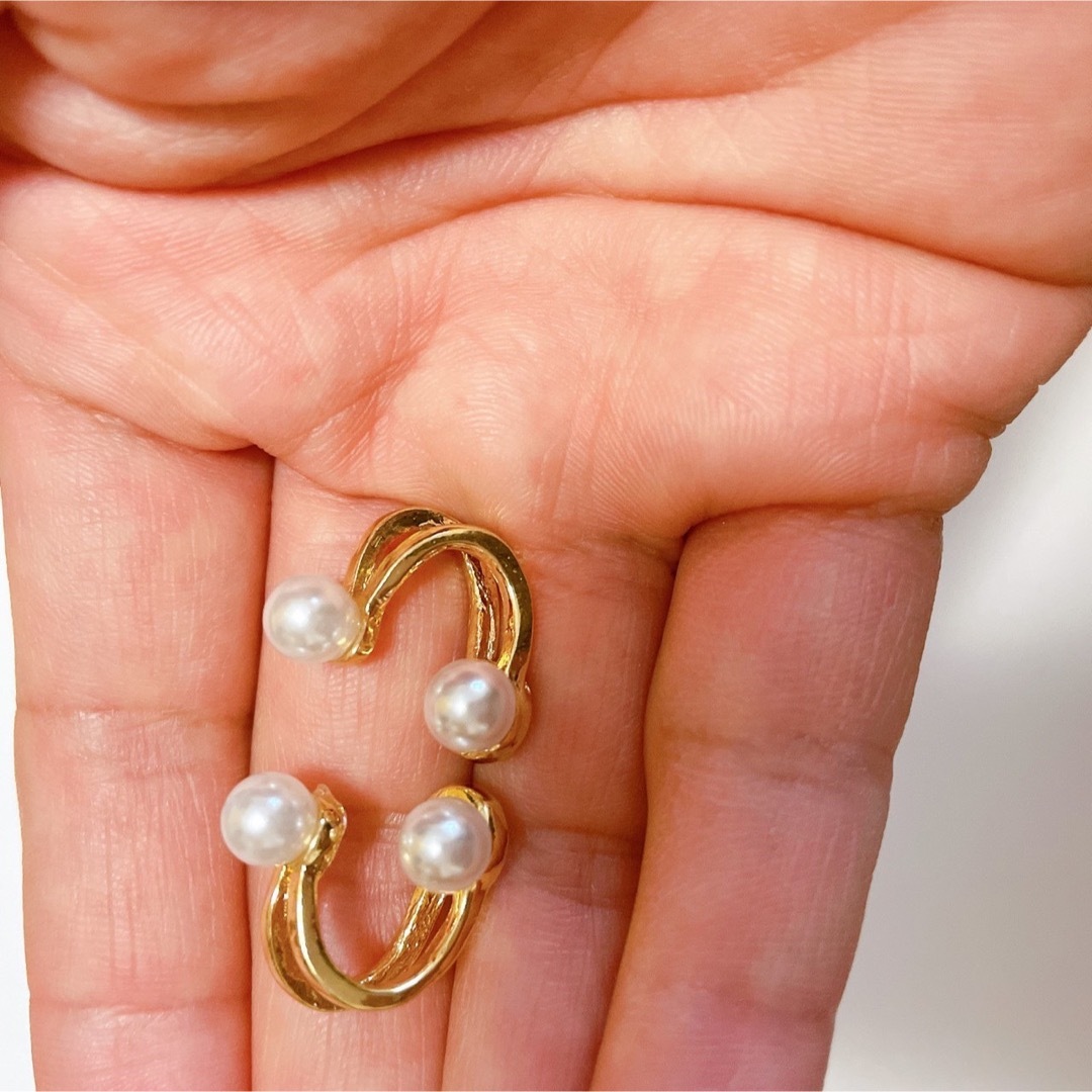 SALE】パール ピアス 両耳 ツイン アクセサリー レディース ゴールドの