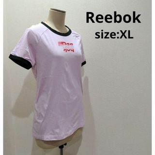 リーボック(Reebok)のリーボック reebok ロゴプリント Ｔシャツ ピンク レディース XL(Tシャツ(半袖/袖なし))