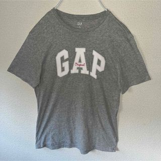 ギャップ(GAP)のGAP Tシャツ　ビッグロゴ　グレー　Mサイズ　インドネシア製(Tシャツ/カットソー(半袖/袖なし))