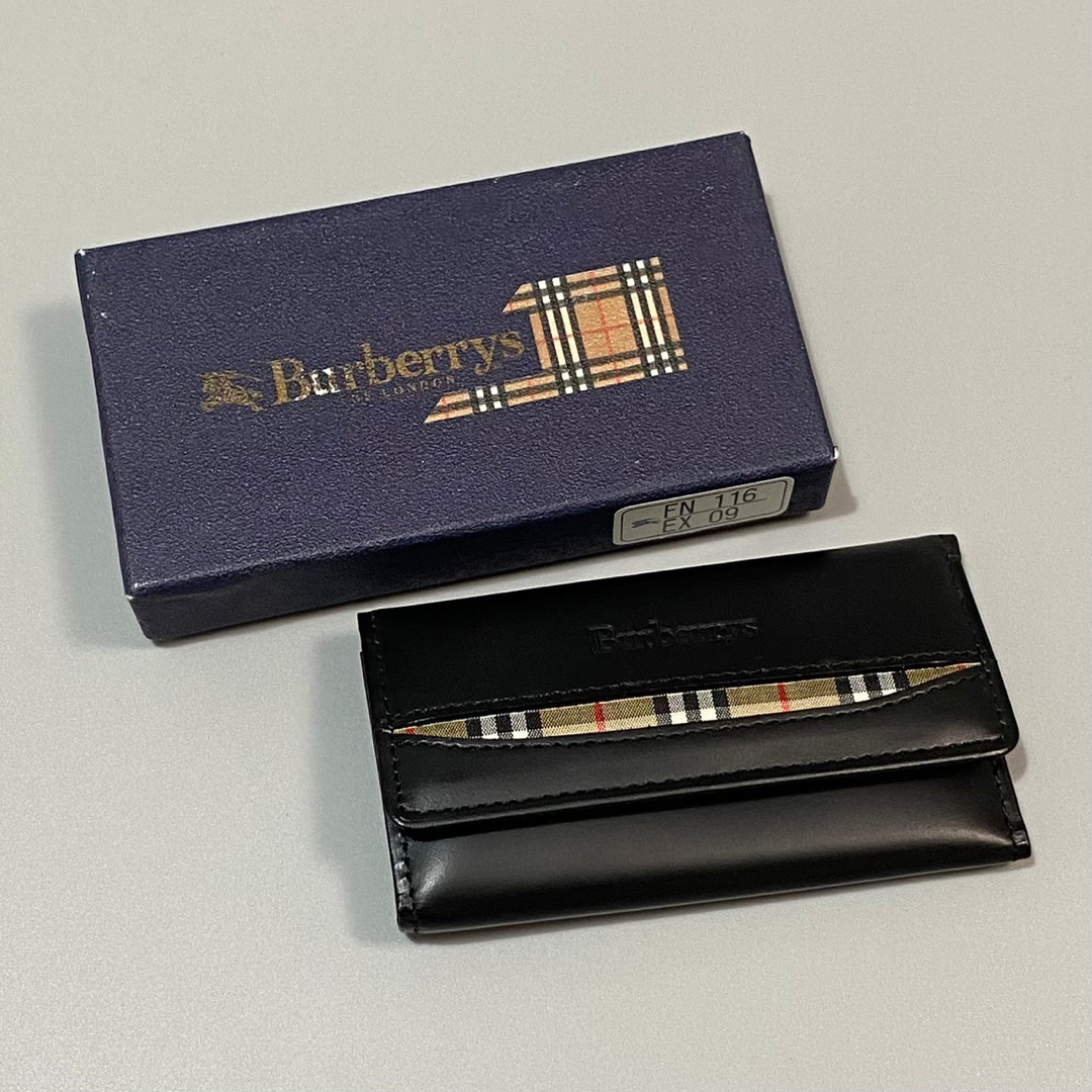 新品未使用品 自宅保管品 BURBERRY LONDON 5連キーケース 黒-