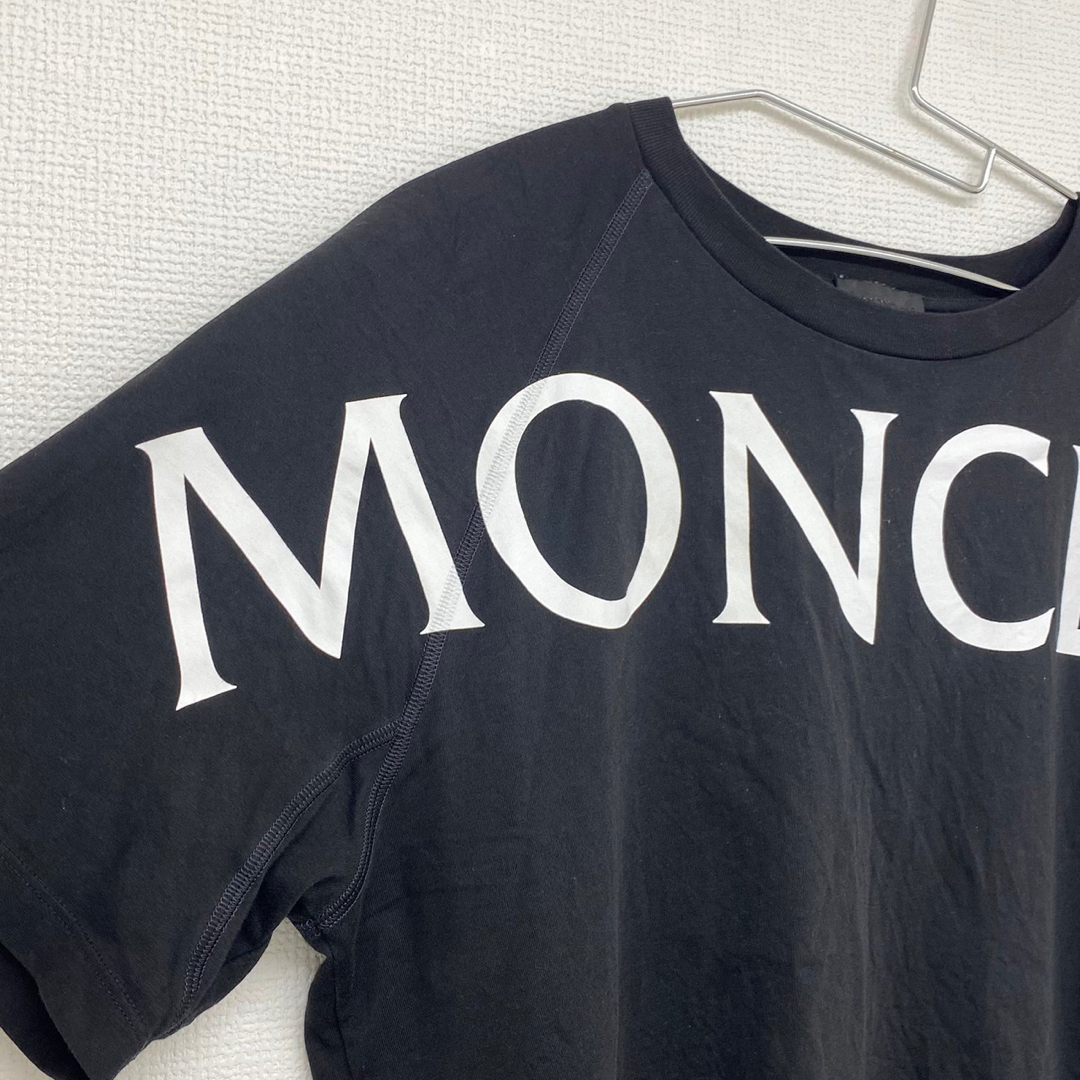 MONCLER モンクレール 19SS ロゴデザイン 半袖Tシャツ カットソー ブラック E20918005950