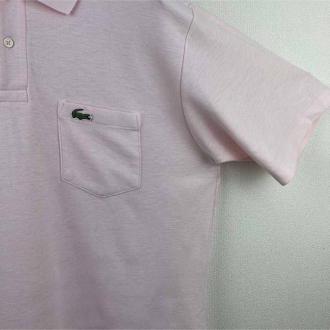 LACOSTE(ラコステ)のizod製　ビンテージ　ラコステ　Lacoste ポロシャツ　ライトピンク　L メンズのトップス(ポロシャツ)の商品写真