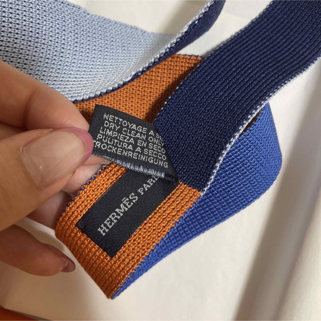 【値下げ】エルメス シルクニットタイ ネクタイ キャトルタン
