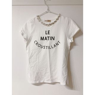 アプワイザーリッシェ　新品タグつき　ビジュー　ロゴTシャツ