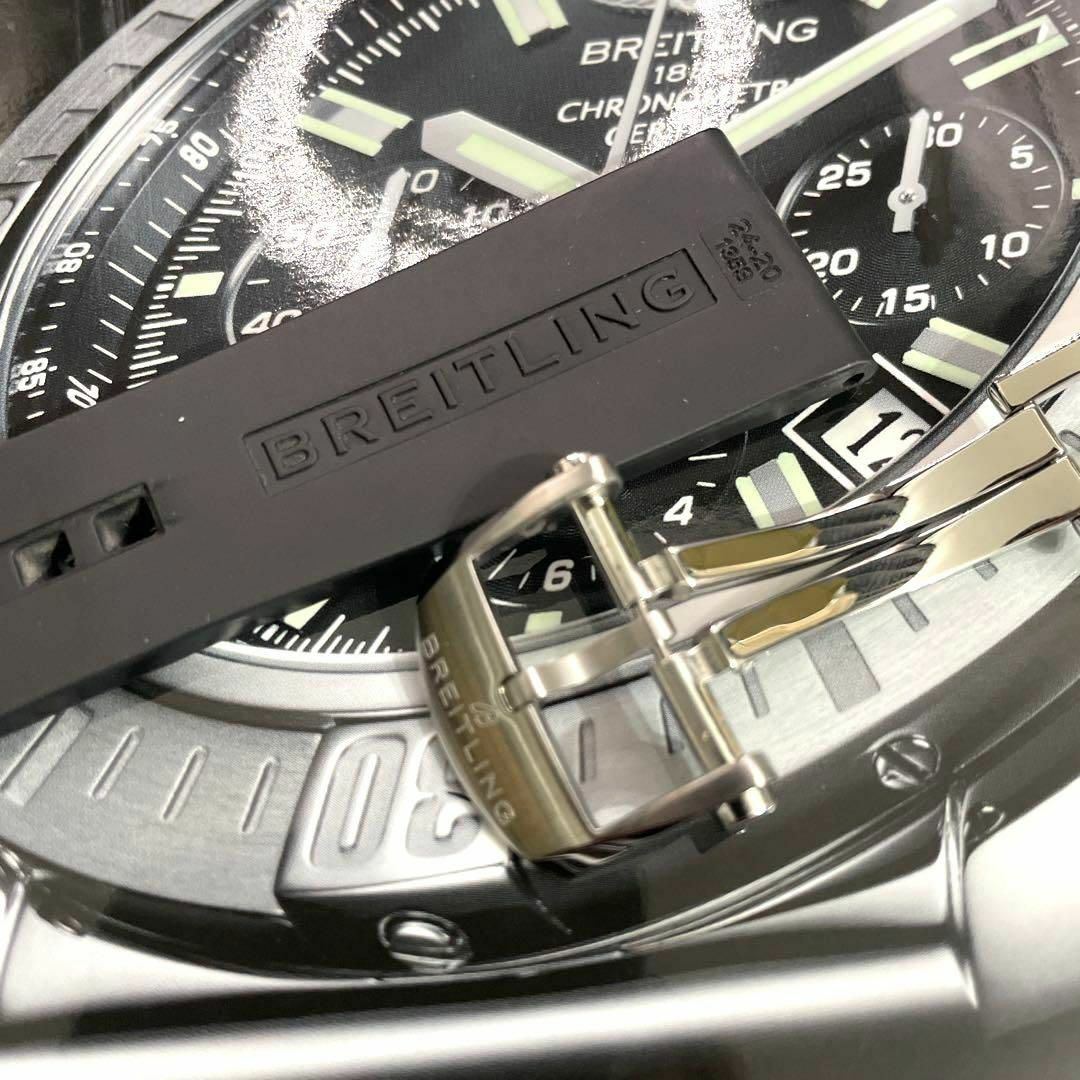 m2 24mm BREITLING ブライトリング 黒 ラバーベルト Dバックル-