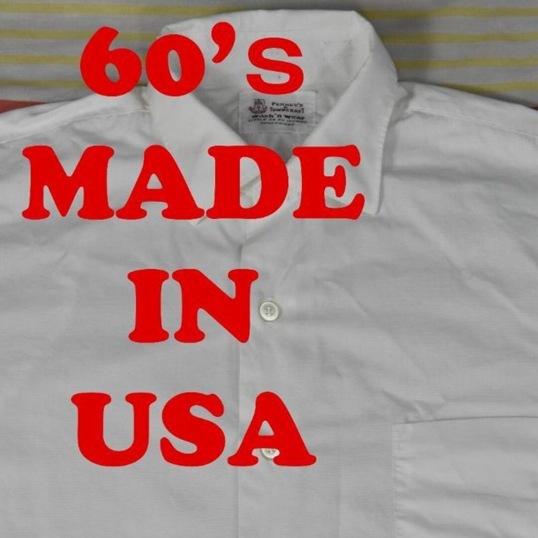 JC PENNY 60’ マチ付きシャツ 12832ｃ 綿100％ビンテージ | フリマアプリ ラクマ