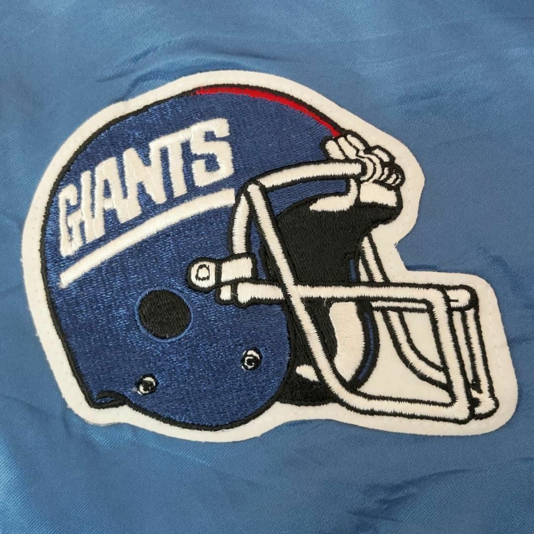 80s NFL ジャイアンツ ロゴ刺繍ナイロンスタジャン XL ブルー青アウター 5