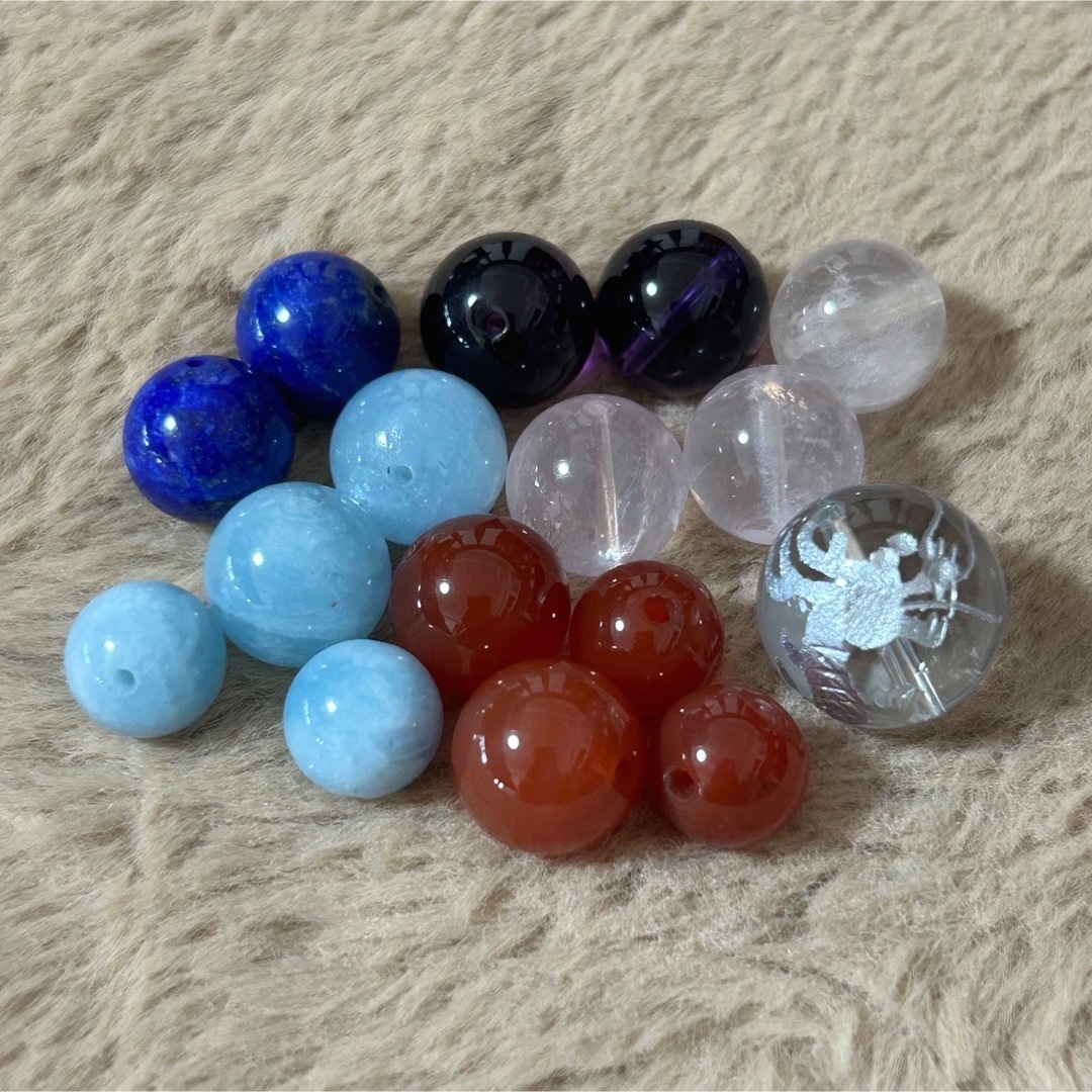 インディゴッド仙台 パワーストーン 天然石 バラ売り 丸玉 水晶 五爪龍