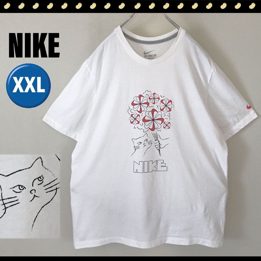 NIKE★風車ロゴ&猫★渋谷スクランブルスクエア開店記念限定Tシャツ★XXL