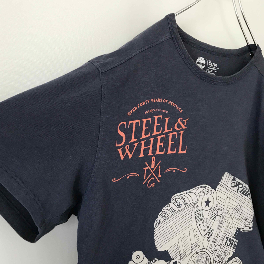 Timberland(ティンバーランド)のTimberland★STEEL&WHEEL/エンジングラフィックTシャツ★XL メンズのトップス(Tシャツ/カットソー(半袖/袖なし))の商品写真