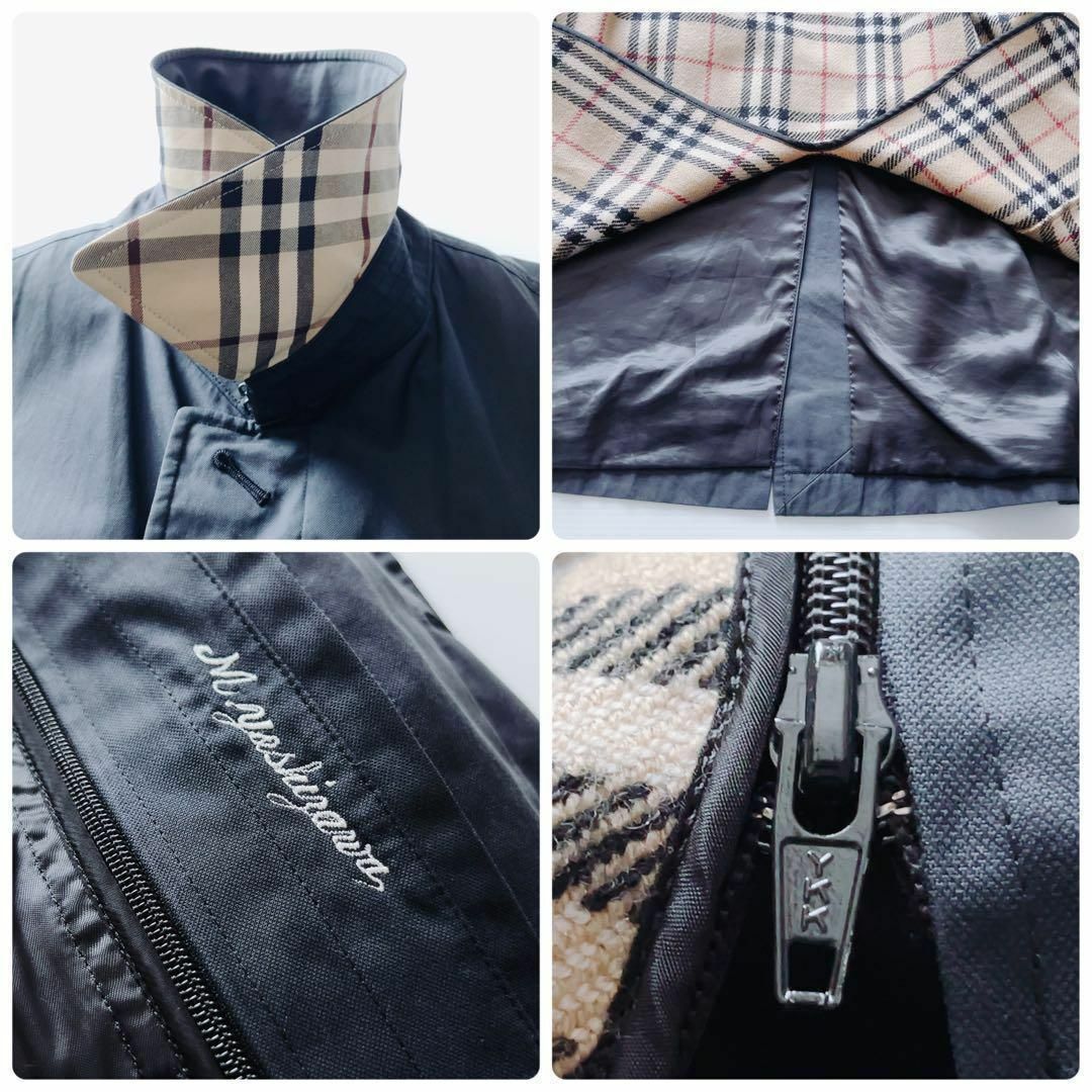 春服✨美品Burberry London トレンチコート ノバチェック 紺 XL