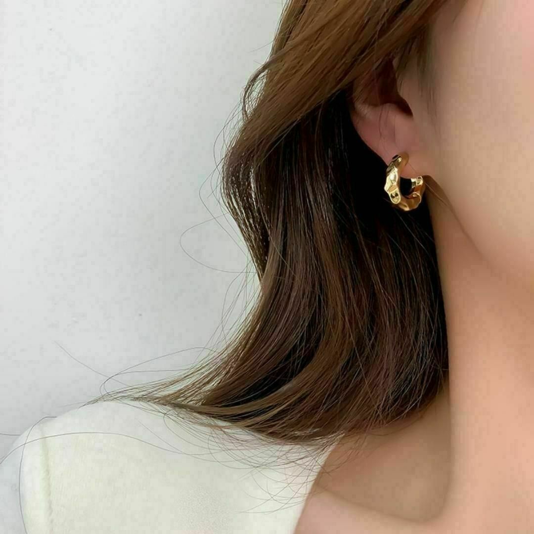 大人気 定番 シンプル プレーン 男女兼用 両耳 フープピアス 韓国 通販