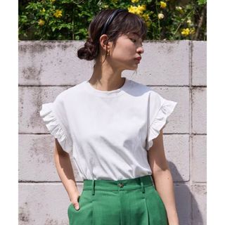 フリークスストア(FREAK'S STORE)の新品　FREAK'S STORE  袖フリル ノースリーブ Tシャツ(Tシャツ(半袖/袖なし))