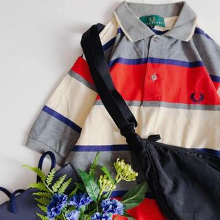 フレッドペリー(FRED PERRY)の人気配色✨FRED PERRY フレッドペリー　ポロシャツ　マルチカラー　M(ポロシャツ)