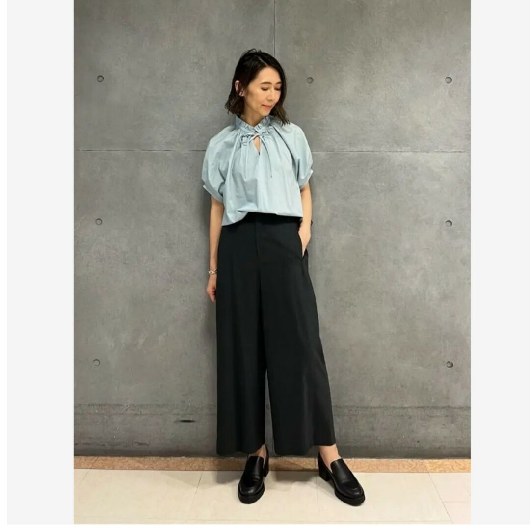 新品【Ballsey】プロセスドコットン ネックフリルブラウス 新品【Ballsey】プロセスドコットン ネックフリルブラウス