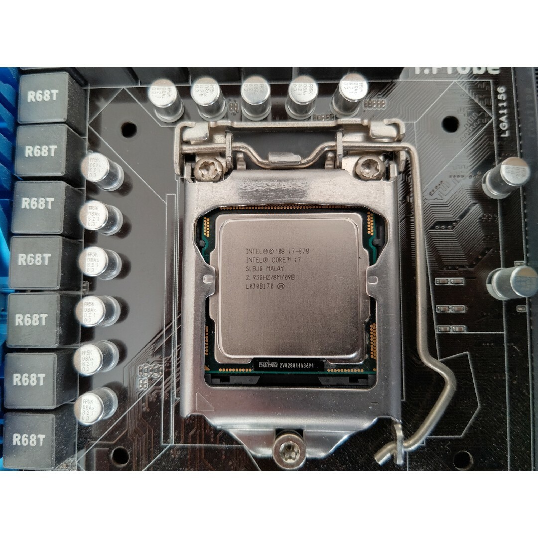 マザーボード ASUS P7P55D-E、CPU i7-870、メモリ セット