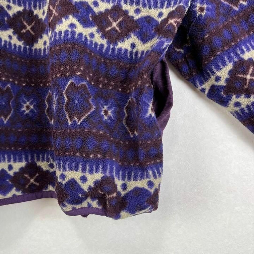 70s エルエルビーン スナップT フリース M パープル 紫 スウェット www