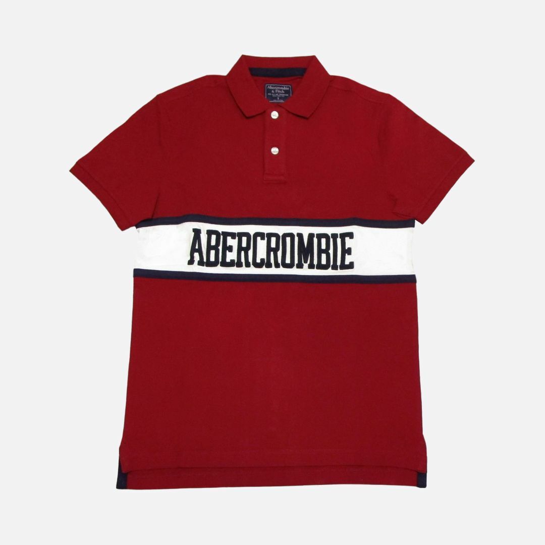 Abercrombie&Fitch(アバクロンビーアンドフィッチ)の★新品★アバクロンビー&フィッチ★アップリケロゴポロシャツ (Red/S) メンズのトップス(ポロシャツ)の商品写真