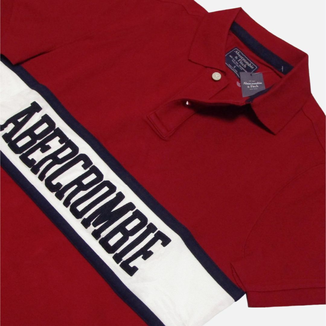 Abercrombie&Fitch(アバクロンビーアンドフィッチ)の★新品★アバクロンビー&フィッチ★アップリケロゴポロシャツ (Red/S) メンズのトップス(ポロシャツ)の商品写真