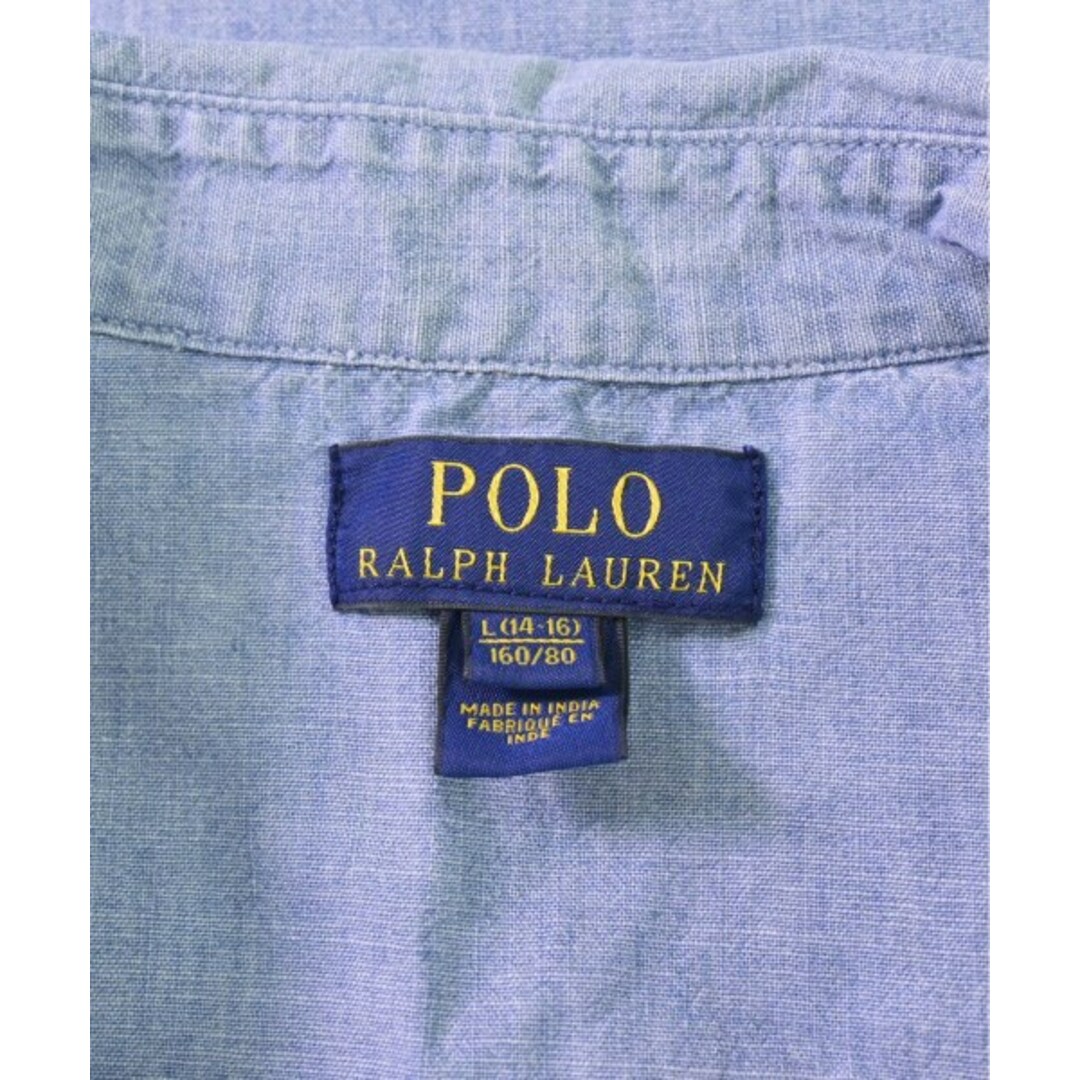 POLO RALPH LAUREN(ポロラルフローレン)のPolo Ralph Lauren ポロラルフローレン シャツ 160 水色 【古着】【中古】 キッズ/ベビー/マタニティのキッズ服女の子用(90cm~)(ブラウス)の商品写真