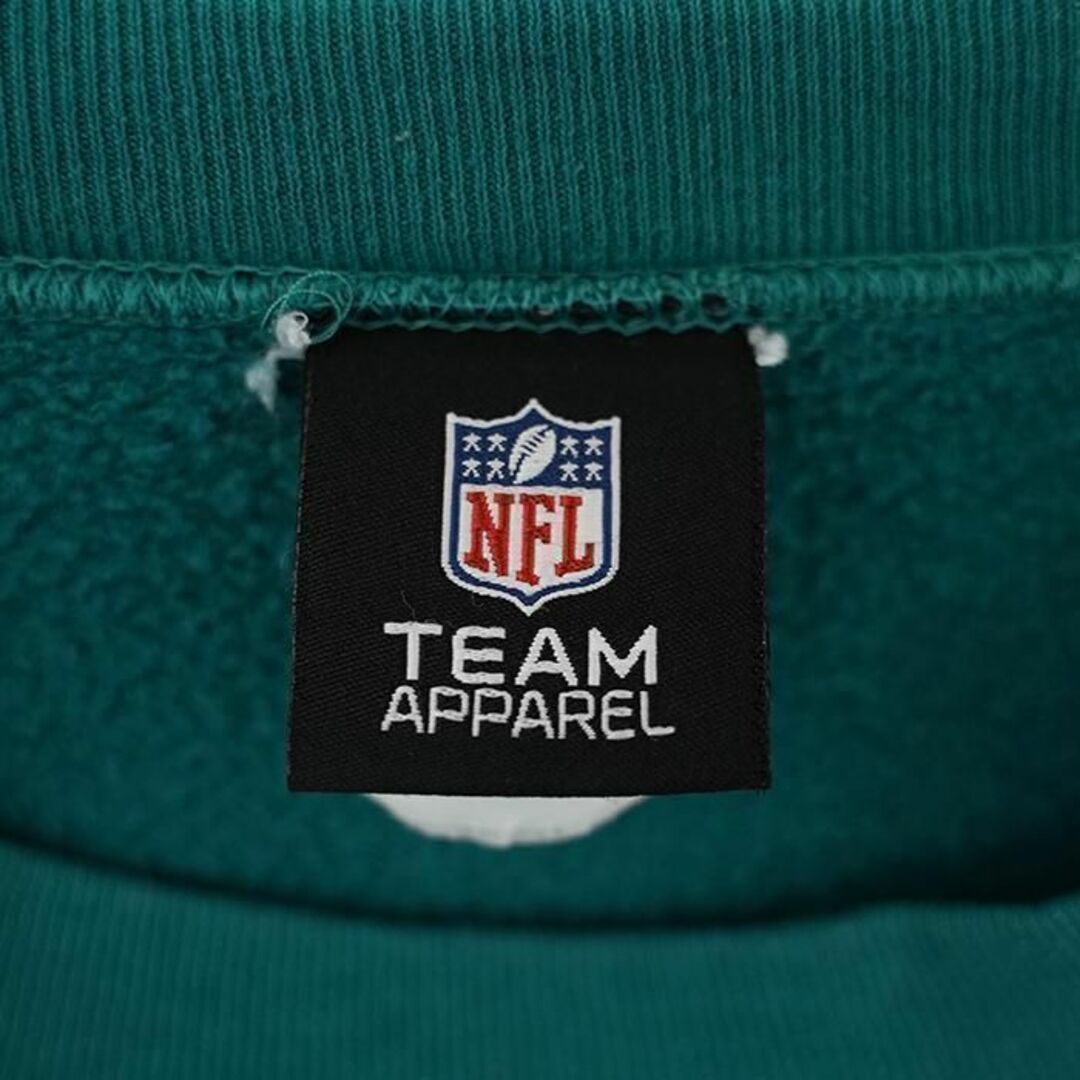 NFLドルフィンズ 刺繍 ビッグロゴスウェットトレーナー グリーン 緑 XL 4