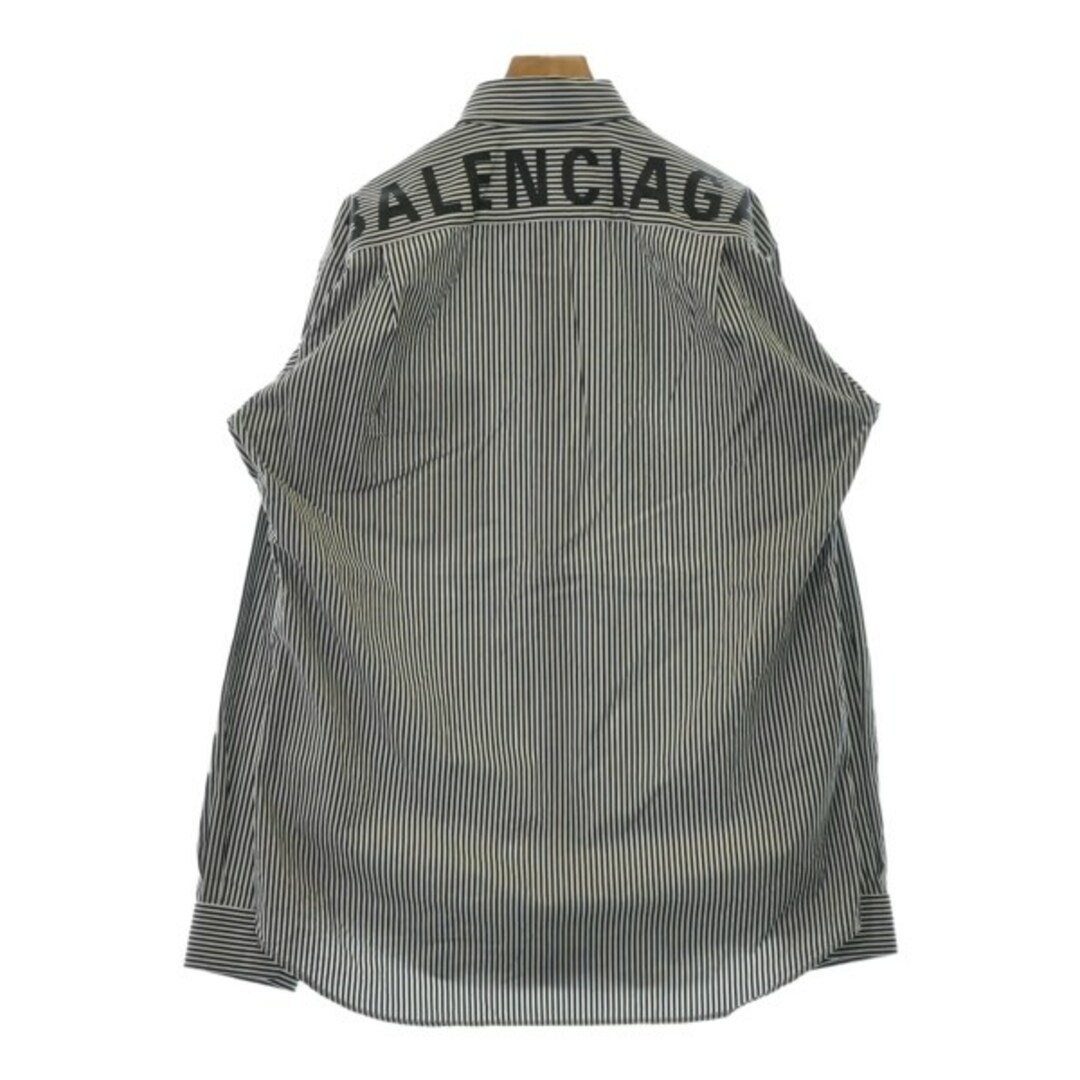 Balenciaga - BALENCIAGA カジュアルシャツ 36(XS位) 黒x白(ストライプ