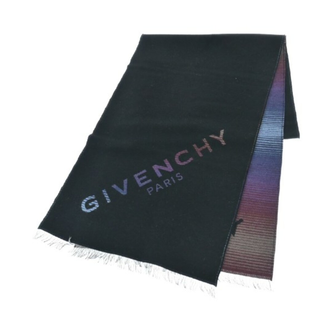 GIVENCHY - GIVENCHY ジバンシー マフラー - 黒 【古着】【中古】の