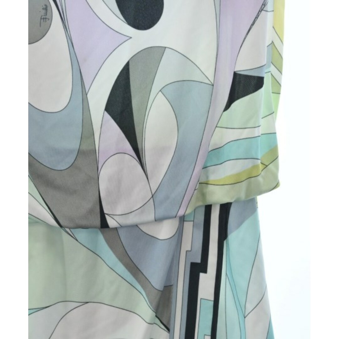 EMILIO PUCCI(エミリオプッチ)のEMILIO PUCCI ワンピース 40(M位) 水色x紫x緑等 【古着】【中古】 レディースのワンピース(ひざ丈ワンピース)の商品写真