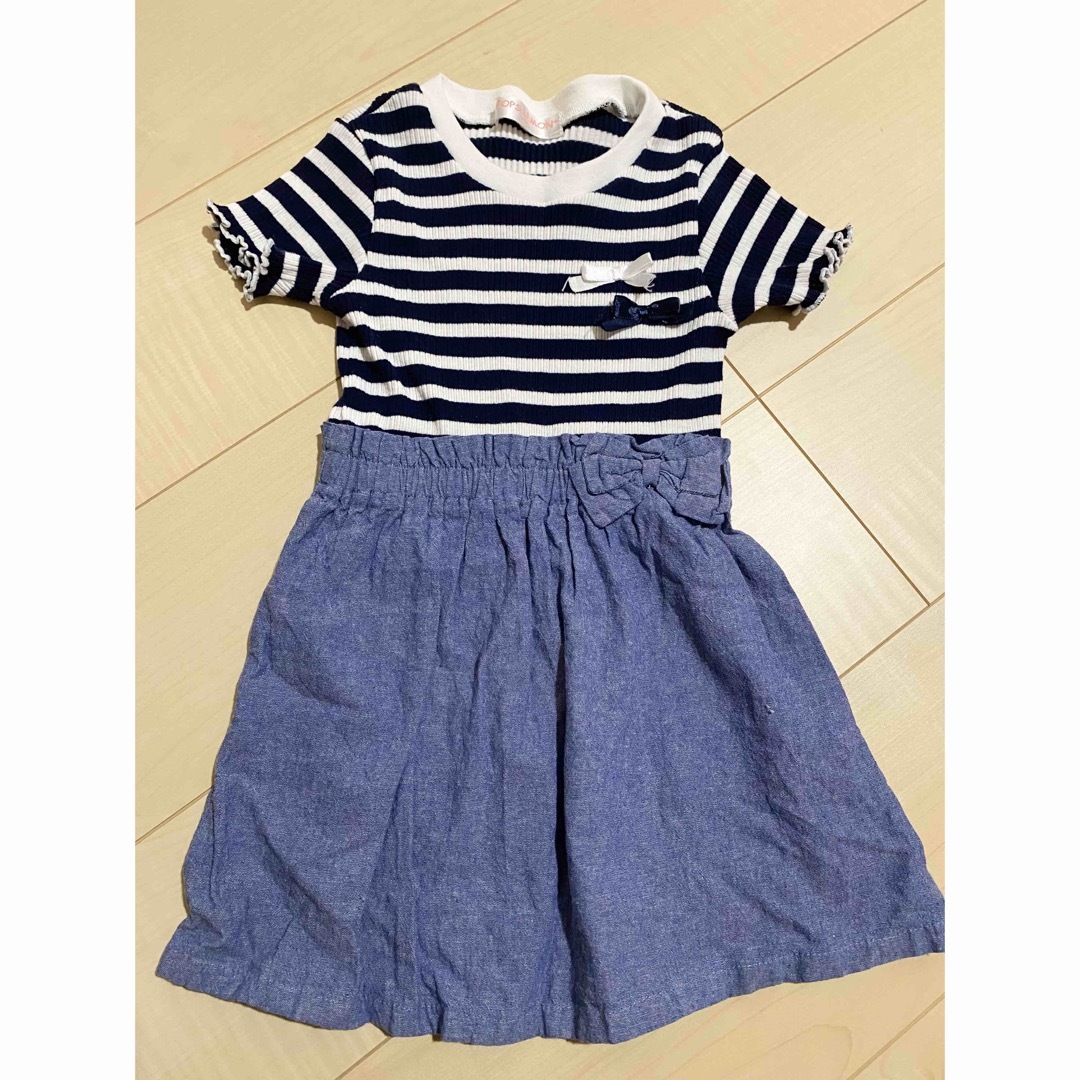 110cm ワンピース 2着セット キッズ/ベビー/マタニティのキッズ服女の子用(90cm~)(ワンピース)の商品写真