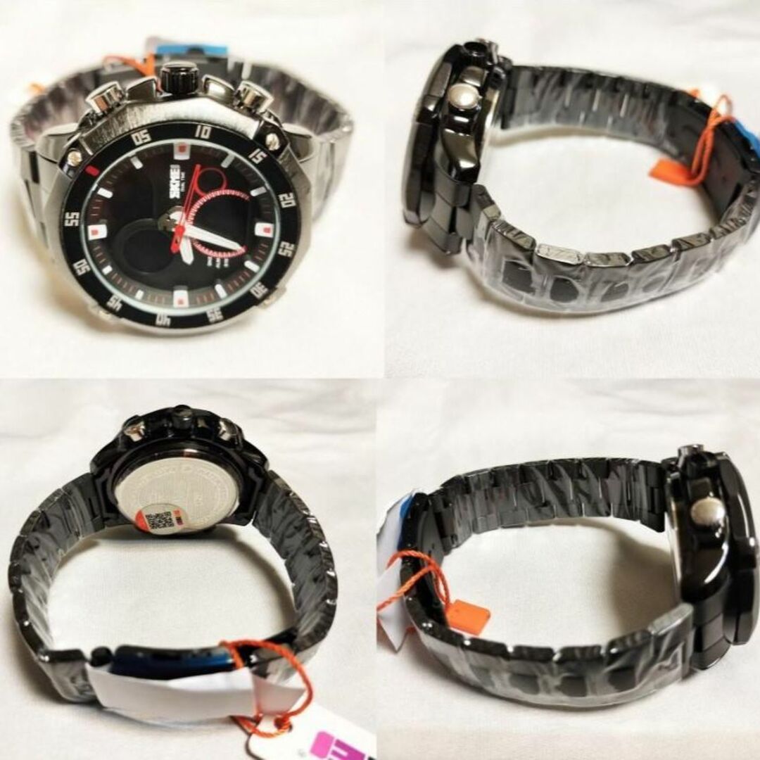 SKMEI 1146 アナログ・デジタルクォーツウォッチ（ブラック） メンズの時計(腕時計(デジタル))の商品写真