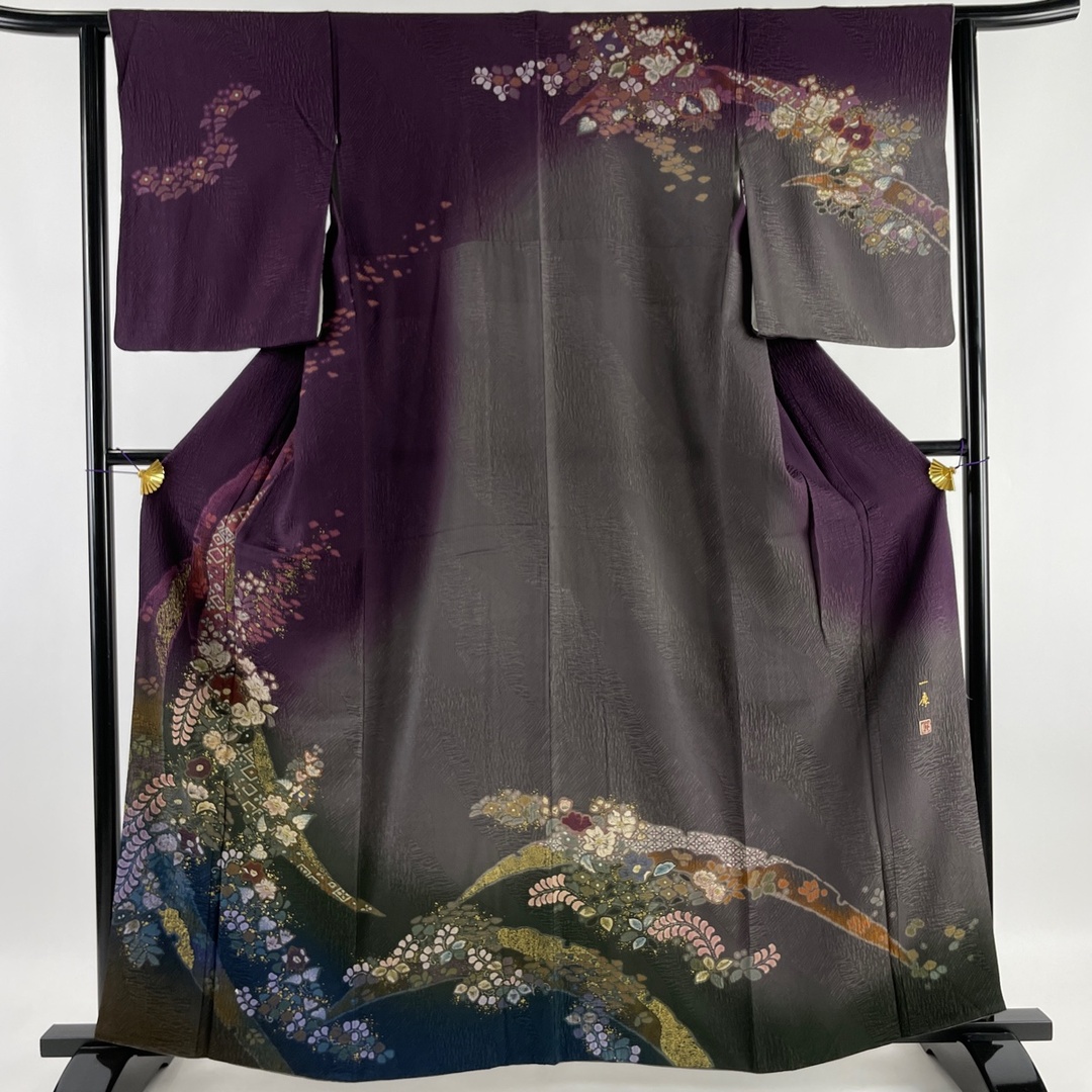 訪問着 身丈162cm 裄丈63cm 正絹 美品 逸品 - 着物