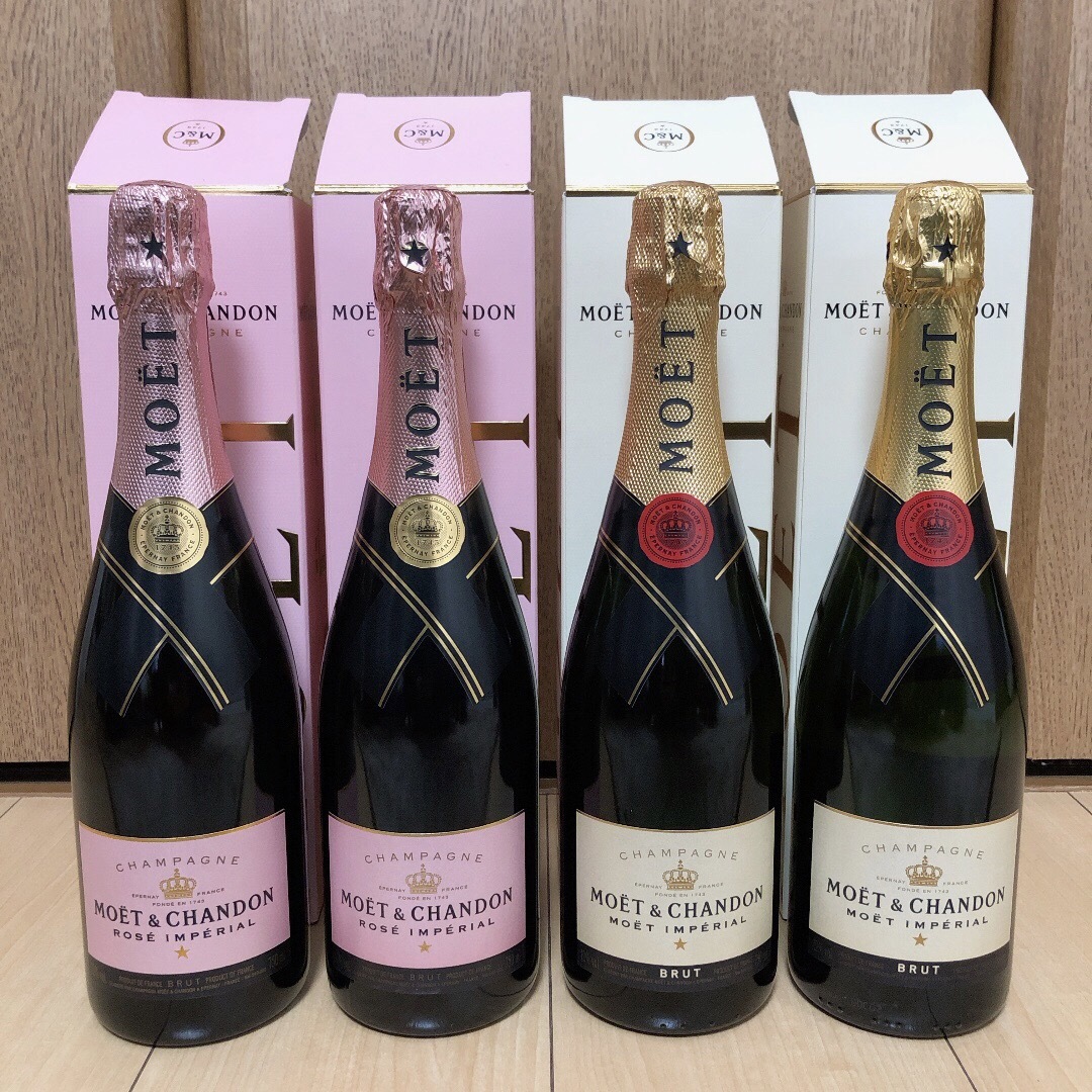 モエ シャンドン ブリュット & ロゼ 4本セット - シャンパン