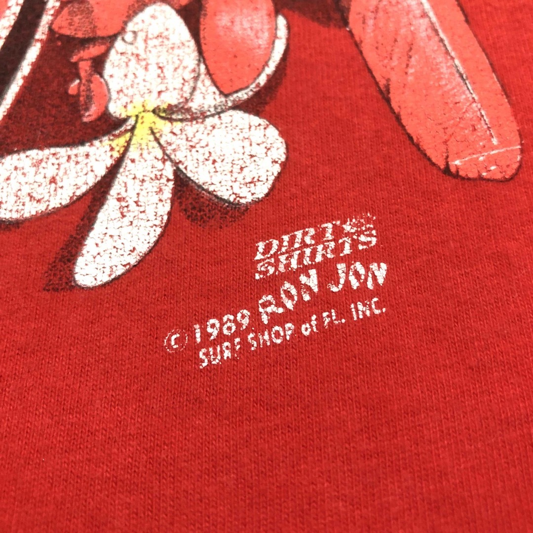 80s 1989 USA製 hanesタグ Ron Jon tシャツ ポケT 昔