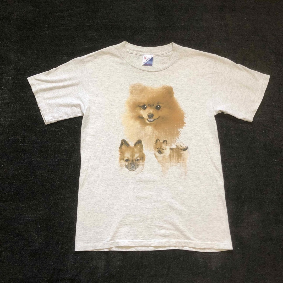 90s USA製 ビンテージ 犬tシャツ ポメラニアン 昔 いぬ ドッグのサムネイル