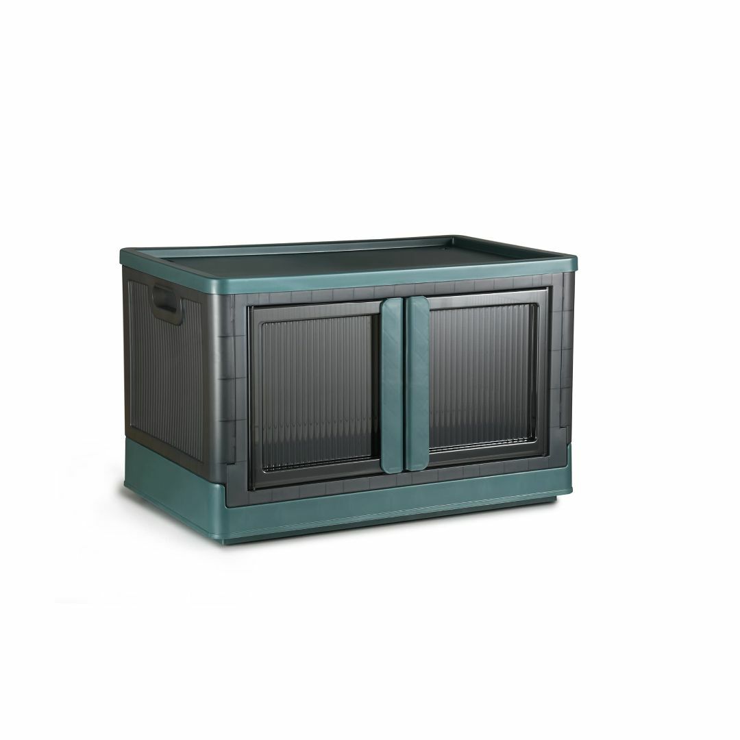 【色: 濃い緑色】Chtovng 収納ボックス 蓋付き 収納ケース カラーボック