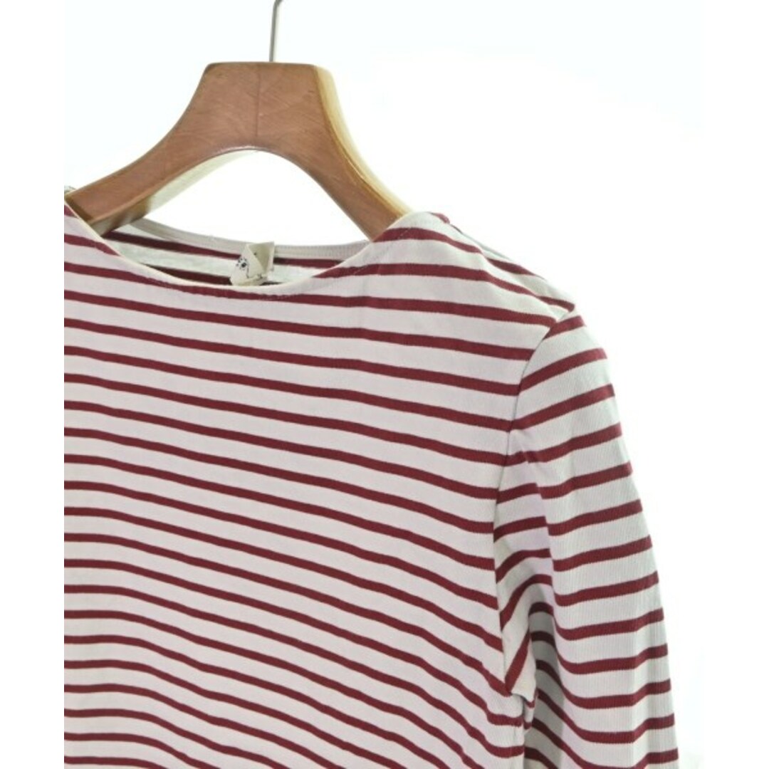 CELINE セリーヌ Tシャツ・カットソー XS 白x赤(ボーダー) | www