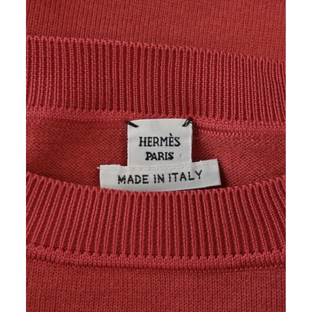 Hermes(エルメス)のHERMES エルメス ニット・セーター 38(S位) 赤 【古着】【中古】 レディースのトップス(ニット/セーター)の商品写真