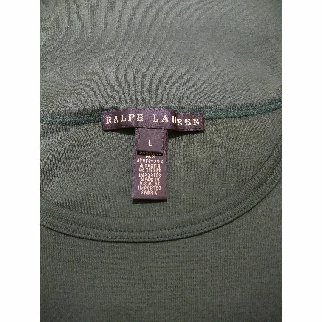 Ralph Lauren(ラルフローレン)の【新品未着用】ラルフローレンＴシャツ・Ｌ・アメリカ製 レディースのトップス(Tシャツ(半袖/袖なし))の商品写真