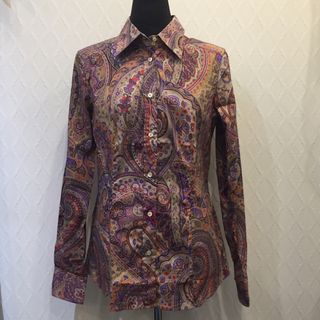 エトロ(ETRO)のETRO エトロ 長袖 コットン ペイズリー柄 シャツ ブラウス 2(シャツ/ブラウス(長袖/七分))