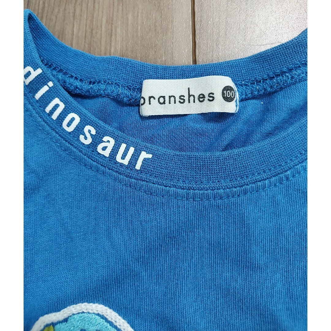 Branshes(ブランシェス)のブランシェス　Tシャツ100㎝　恐竜刺繍 キッズ/ベビー/マタニティのキッズ服男の子用(90cm~)(Tシャツ/カットソー)の商品写真