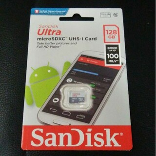 サンディスク(SanDisk)の新品 送料込み マイクロ SD カード 大容量の 128GB サンディスク(PC周辺機器)