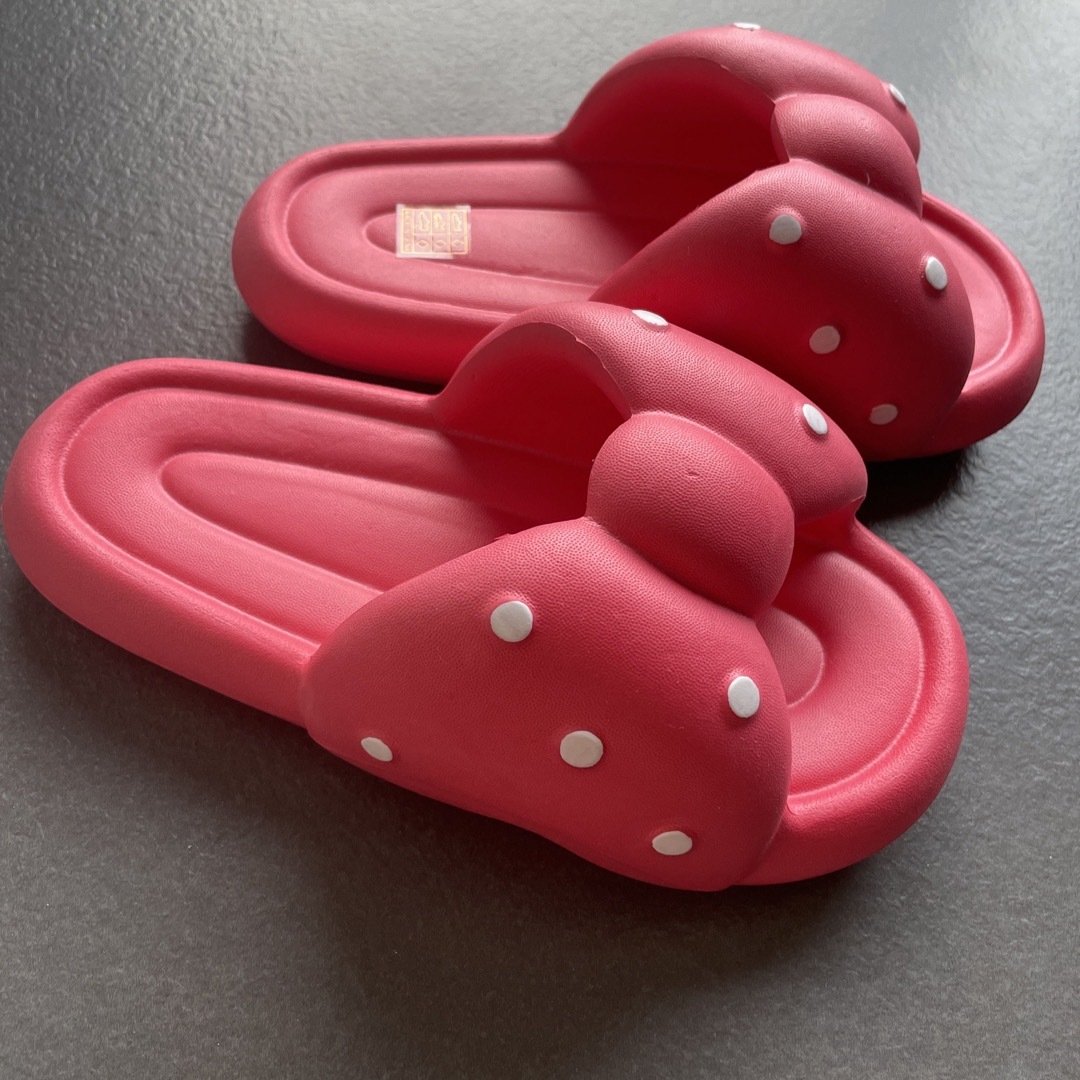 Barbie(バービー)のリボン　ドット　サンダル　バービー　ピンク　ベランダ レディースの靴/シューズ(サンダル)の商品写真