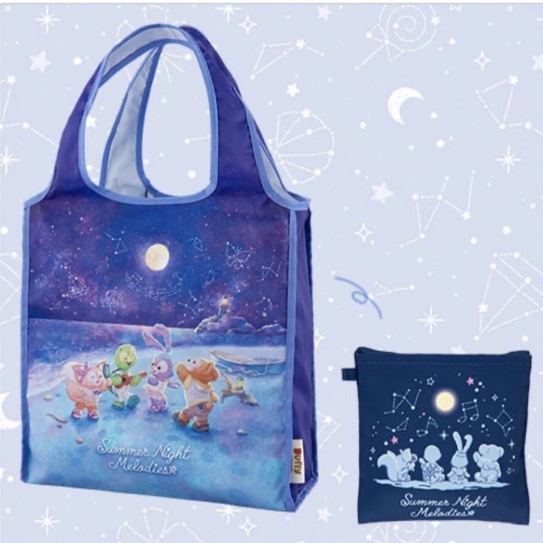 Disney(ディズニー)の★新品★ディズニー　ダッフィー   スーベニア  3点　＆　エコバッグ  全4点 エンタメ/ホビーのおもちゃ/ぬいぐるみ(キャラクターグッズ)の商品写真