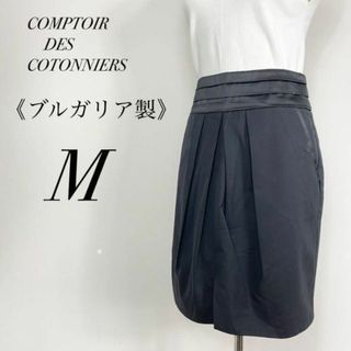 コントワーデコトニエ(Comptoir des cotonniers)の美品　タイトひざ丈スカート　黒　通勤　ブラックフォーマル　オケージョン　ウール混(ひざ丈スカート)