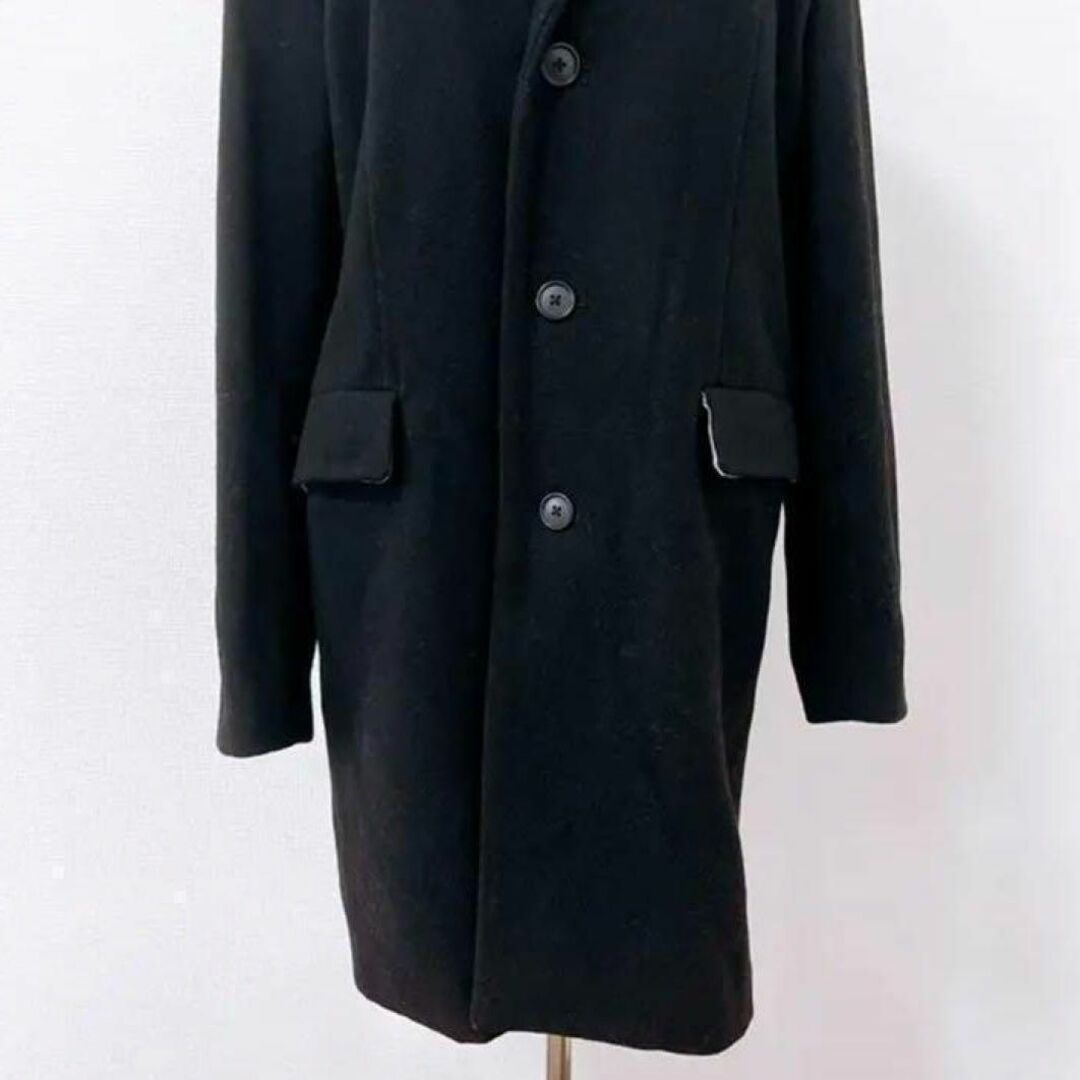 AMERICAN RAG CIE(アメリカンラグシー)のアメリカンラグシー コート 紳士 オシャレ サイズ2 ブラック ウール メンズのジャケット/アウター(チェスターコート)の商品写真