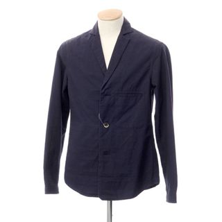 ラルディーニ(LARDINI)の【中古】ラルディーニ LARDINI コットンナイロン シャツジャケット ネイビー【サイズXS】【メンズ】(テーラードジャケット)