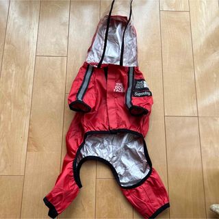 犬レインコート　雨具　Mサイズ(赤色)(犬)